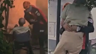 Tekerlekli sandalyedeki yaşlı adamın İzmir yangınından mucize kurtuluşu