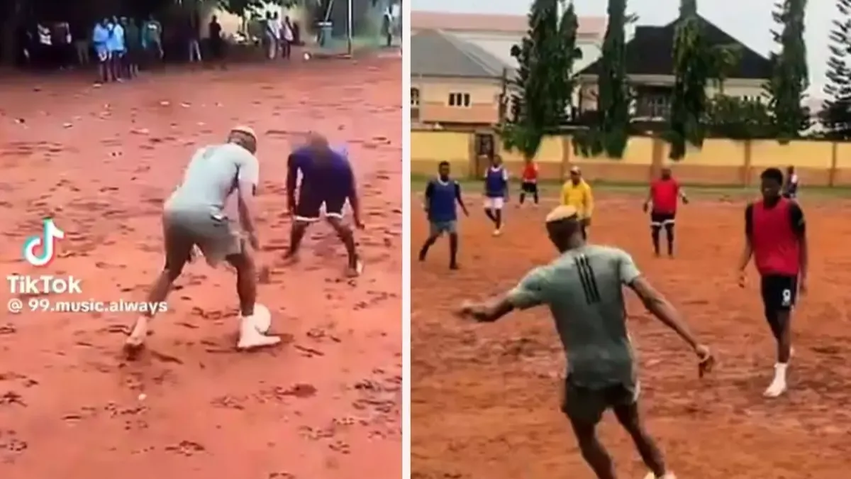 Toprak sahada... Osimhen çocuklar gibi şen