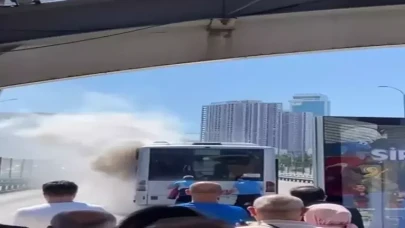 İstanbul metrobüs yangını Haramidere'de kaos yarattı