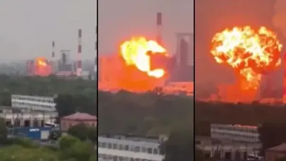 Ukrayna’nın Rus petrol tesislerine İHA saldırısı! Yangın ve arka arkaya patlamalar