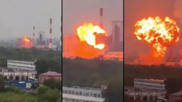 Ukrayna’nın Rus petrol tesislerine İHA saldırısı! Yangın ve arka arkaya patlamalar