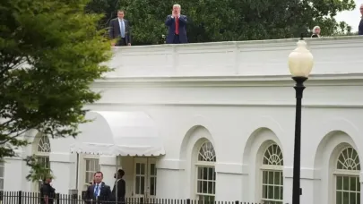 Donald Trump Beyaz Saray çatısında: Küçük bir yürüyüş yapıyorum