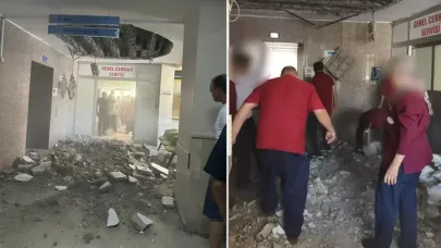 Denizli Devlet Hastanesi’nde şok olay: Çürük raporu göz ardı edildi, tavan çöktü
