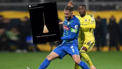 Maç devam ederken paylaşım geldi! Rize’den süpürgeli hakem isyanı