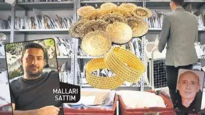 Adliyeden çalınan altınlar... Fotoğraflar ortaya çıktı