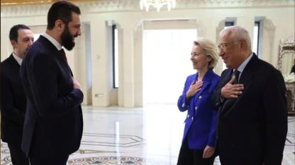 AB'den Esad sonrası Suriye'ye ilk üst düzey ziyaret: Von der Leyen Şam'da Şara ile görüştü