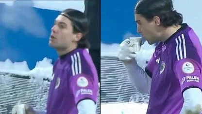 Eksi 10 derecede viral görüntüler! Erzurumspor'un çay molasına sponsor yağmuru