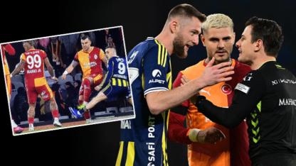 Galatasaray - Fenerbahçe finalinde tartışma yaratan penaltı pozisyonu