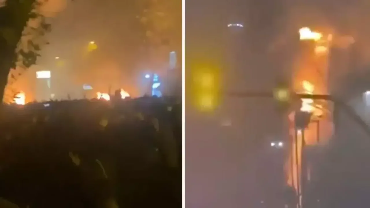 İran'da Reşt kentinde 300'den fazla dükkan ateşe verildi