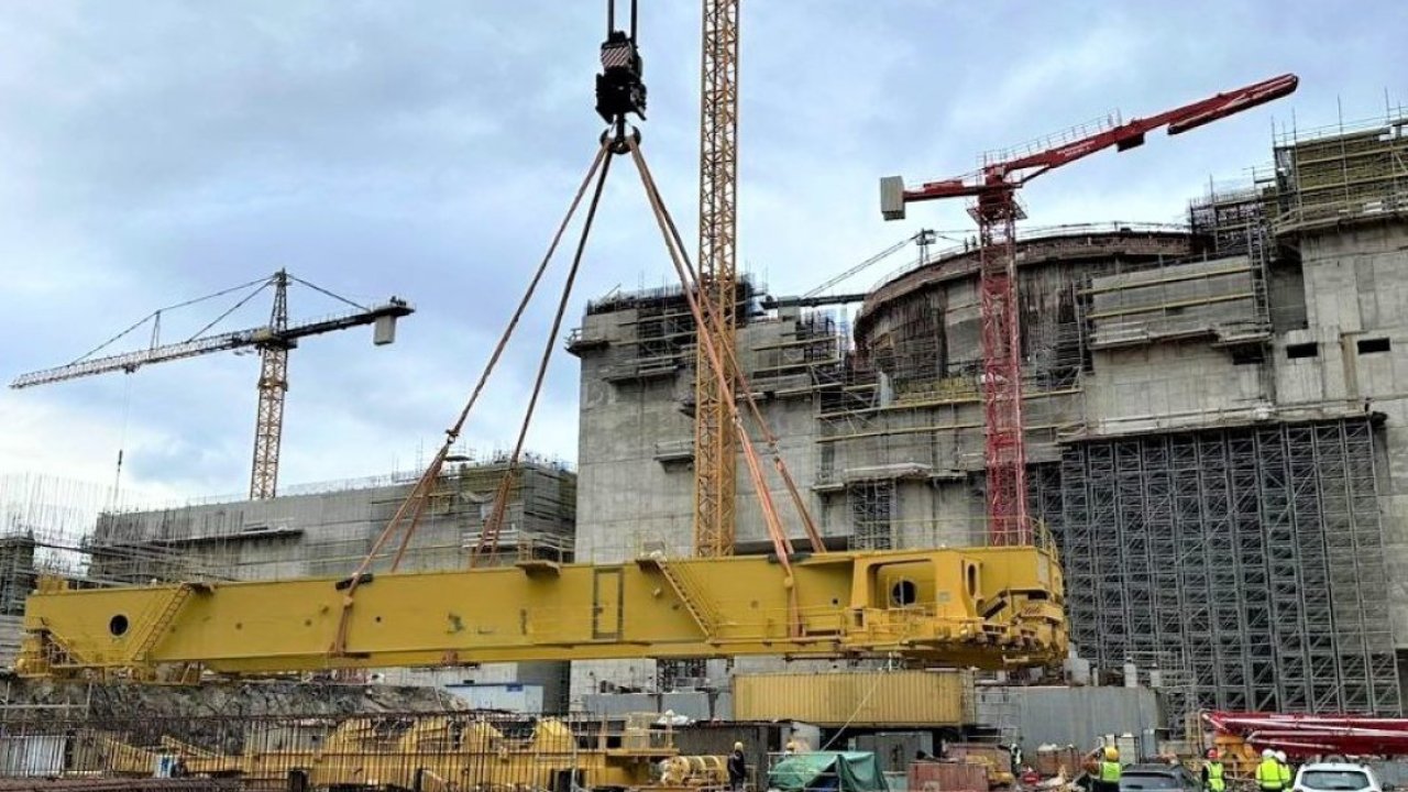 Akkuyu NGS'nin ikinci güç ünitesinde kutup vinci kuruldu