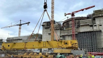 Akkuyu NGS'nin ikinci güç ünitesinde kutup vinci kuruldu