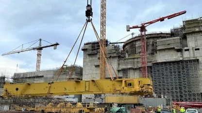 Akkuyu NGS'nin ikinci güç ünitesinde kutup vinci kuruldu