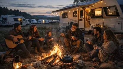 Karavan kampında neden hep ateş yakılır? Belki de hafızamız göçebe… 🔥🚐
