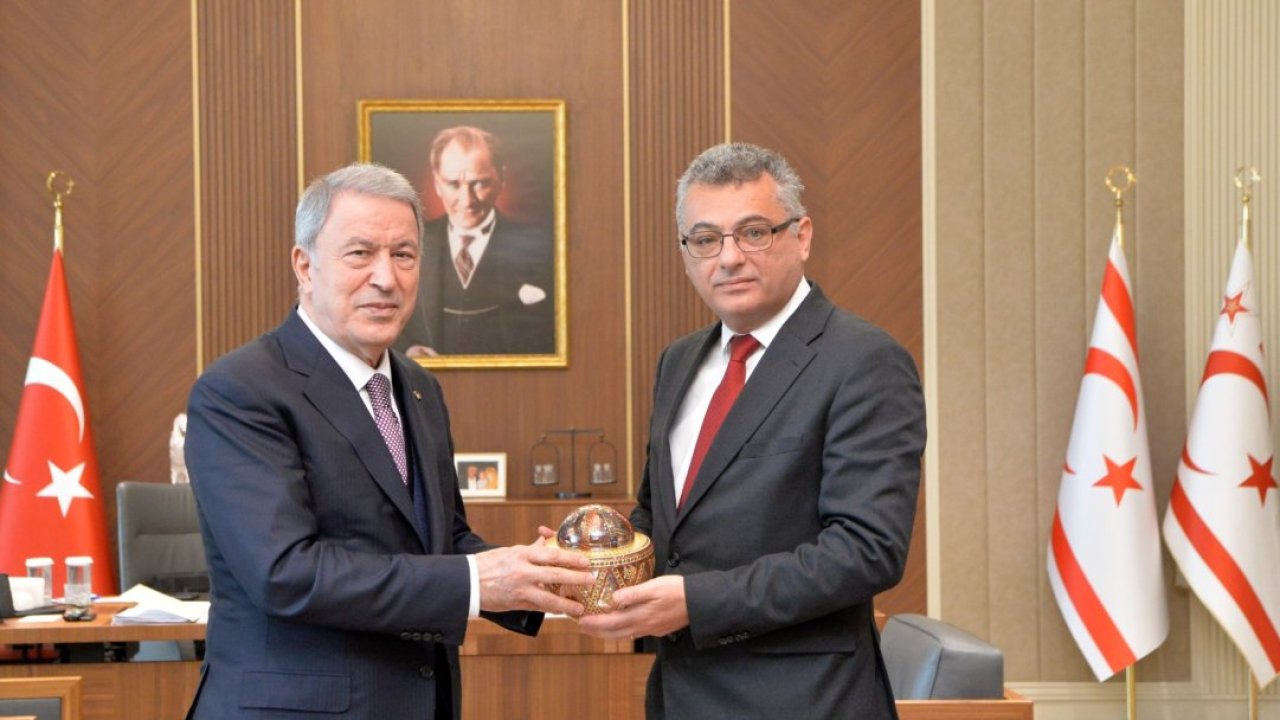 KKTC Cumhurbaşkanı Erhürman, TBMM Milli Savunma Komisyonu Başkanı Akar'ı kabul etti