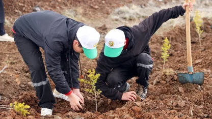Konya'da 10 bin fidan toprakla buluşturuldu