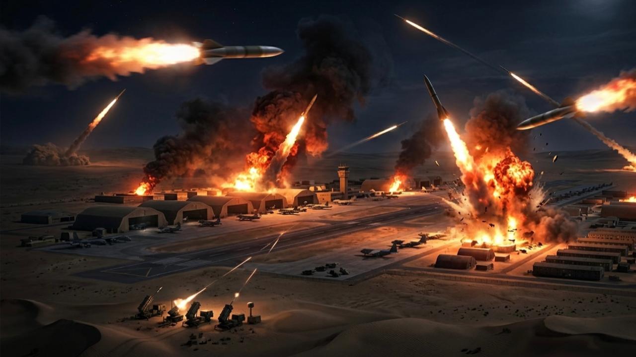 Körfez'de Füze Yağmuru: İran 4 Ülkeyi Birden Vurdu! ABD Üssü Alevler İçinde