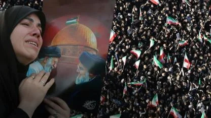 İran'da Hamaney için sokağa döküldüler! Milyonlar gözyaşlarına boğuldu