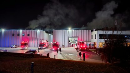Tekirdağ'da fabrikanın bacasında çıkan yangın söndürüldü