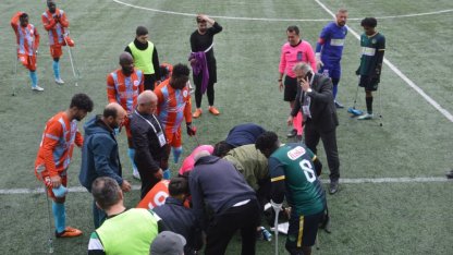 Ampute futbol karşılaşmasında kalp krizi geçiren antrenör Şanlıurfa'da toprağa verildi