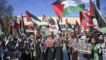 Berlin’de Filistin’e destek gösterisi düzenlendi