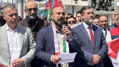 Bilecik ve Çanakkale'de İsrail'in Filistinli esirlere yönelik "idam yasası" protesto edildi