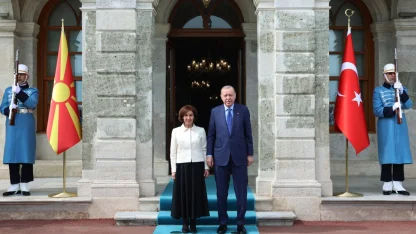 Cumhurbaşkanı Erdoğan, Kuzey Makedonya Cumhurbaşkanı Siljanovska-Davkova ile görüştü