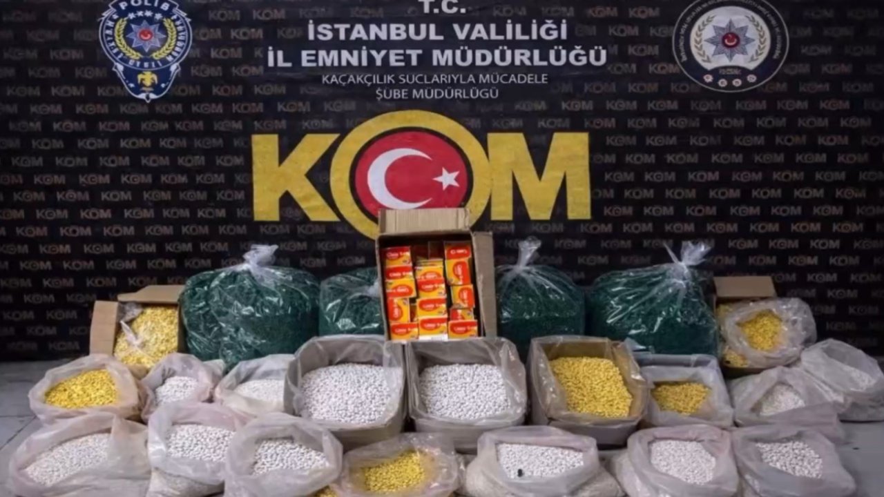 İstanbul'da 1,5 milyon sahte hap ele geçirildi