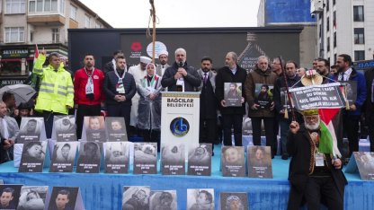 İstanbul'da İsrail'in Filistinli esirlere yönelik "idam yasası" protesto edildi