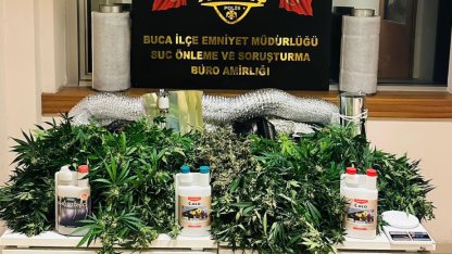 İzmir'de evde uyuşturucu yetiştiren 2 şüpheli yakalandı