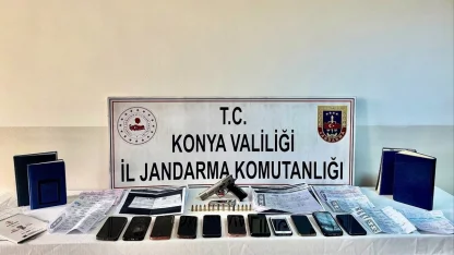 Konya'da tefecilik operasyonunda 12 zanlı yakalandı
