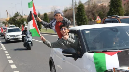 Nevşehir'de Filistin'e destek konvoy düzenlendi