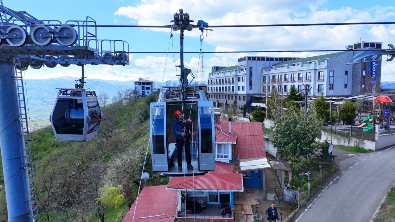 Ordu'da teleferik hattında kurtarma tatbikatı yapıldı