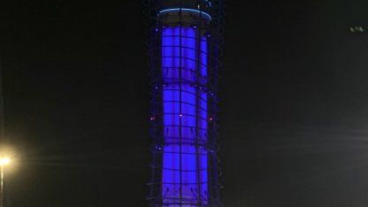 Sabiha Gökçen Havalimanı Kulesi otizme dikkati çekmek için mavi ışıkla aydınlatıldı
