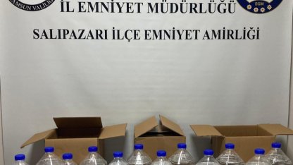 Samsun'da 60 litre etil alkol ele geçirildi