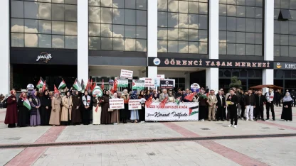 Sinop'ta İsrail'in Filistinli esirleri hedef alan "idam yasası" protesto edildi 