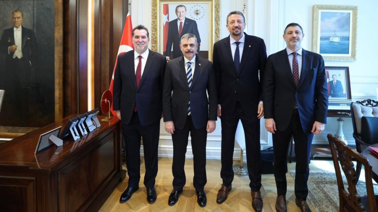 TBF Başkanı Türkoğlu, Adalet Bakanı Gürlek ile İçişleri Bakanı Çiftçi'yi ziyaret etti