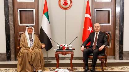 TBMM Başkanı Kurtulmuş, BAE Federal Ulusal Konseyi Başkanı Ghobash ile görüştü