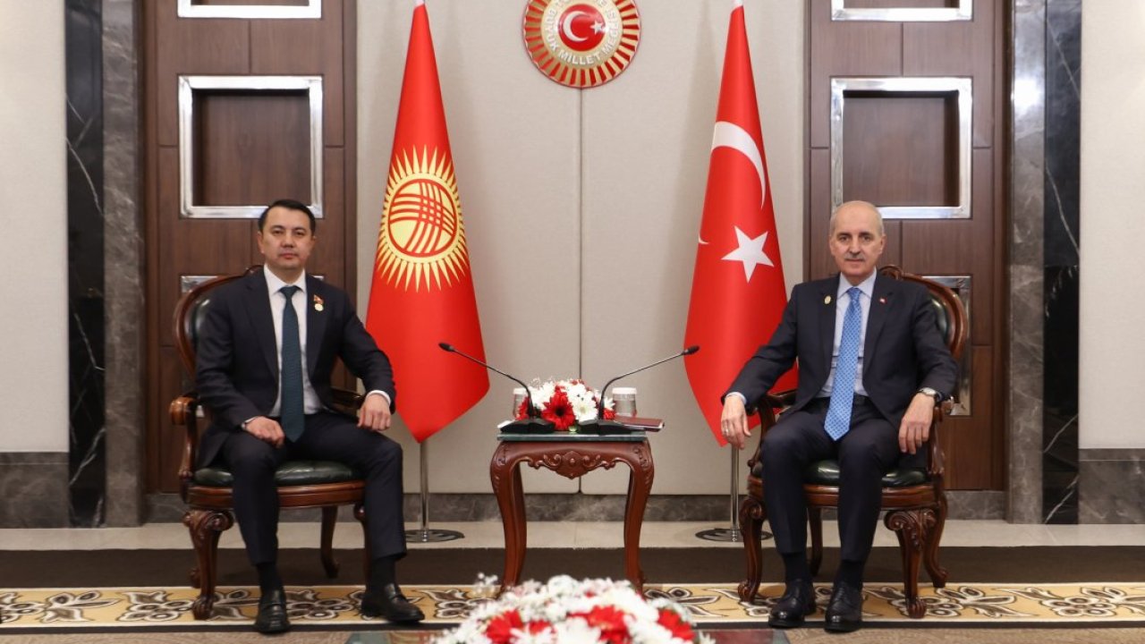 TBMM Başkanı Kurtulmuş, Kırgızistan Jogorku Keneş Başkanı Mamataliyev ile görüştü