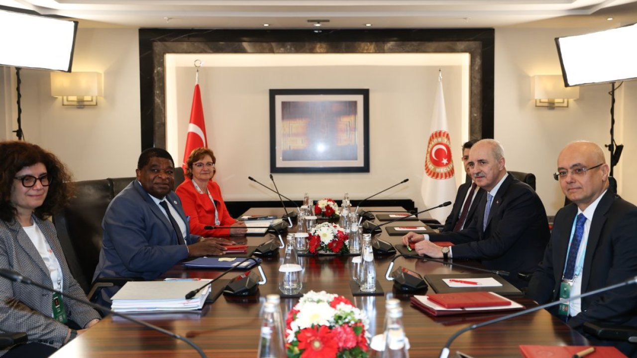 TBMM Başkanı Kurtulmuş, PAB Genel Sekreteri Chungong ve Genel Kurul Sekreteri Jabre ile görüştü