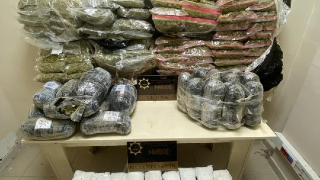 Van’da dev operasyon: 89 kilo 434 gram uyuşturucu ele geçirildi