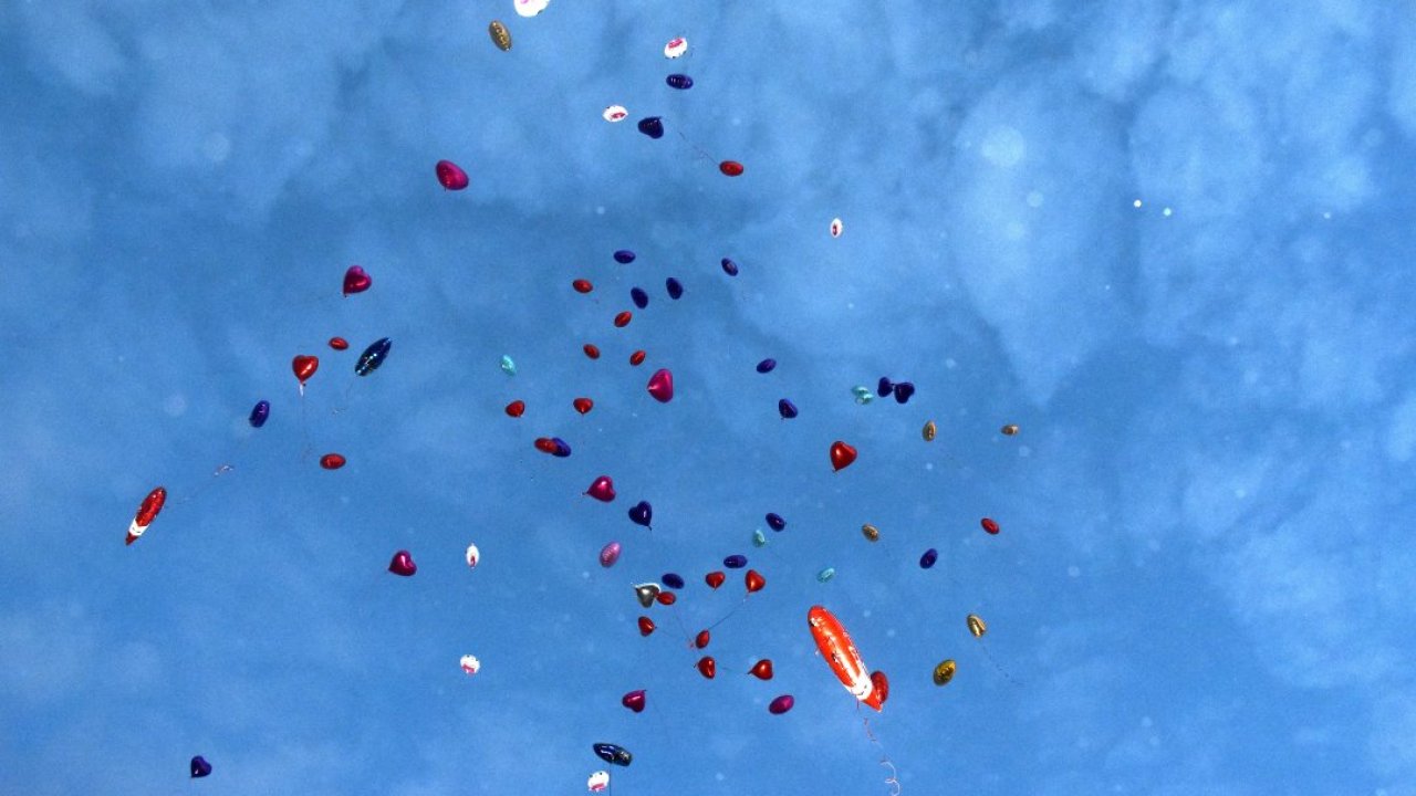 Van'da lösemili çocuklar için gökyüzüne balon bırakıldı