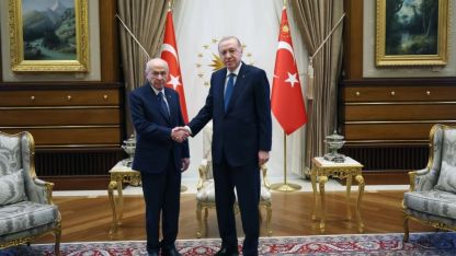 Erdoğan, Bahçeli'yi Külliye'de ağırladı