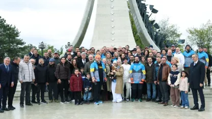 Doğu-Batı Dostluk ve İpek Yolu Rallisi grubunu Erdoğan, Ankara'dan uğurladı