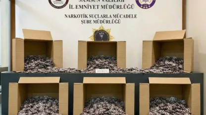 Samsun'da dev uyuşturucu operasyonu: 172 bin 713 hap yakalandı