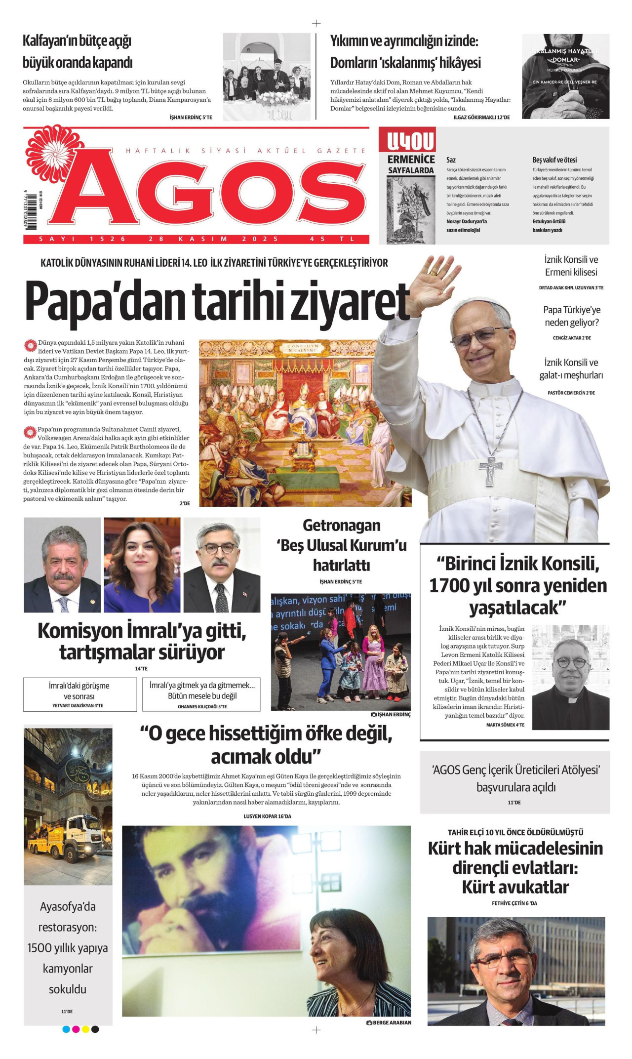 AGOS Gazete Manşeti