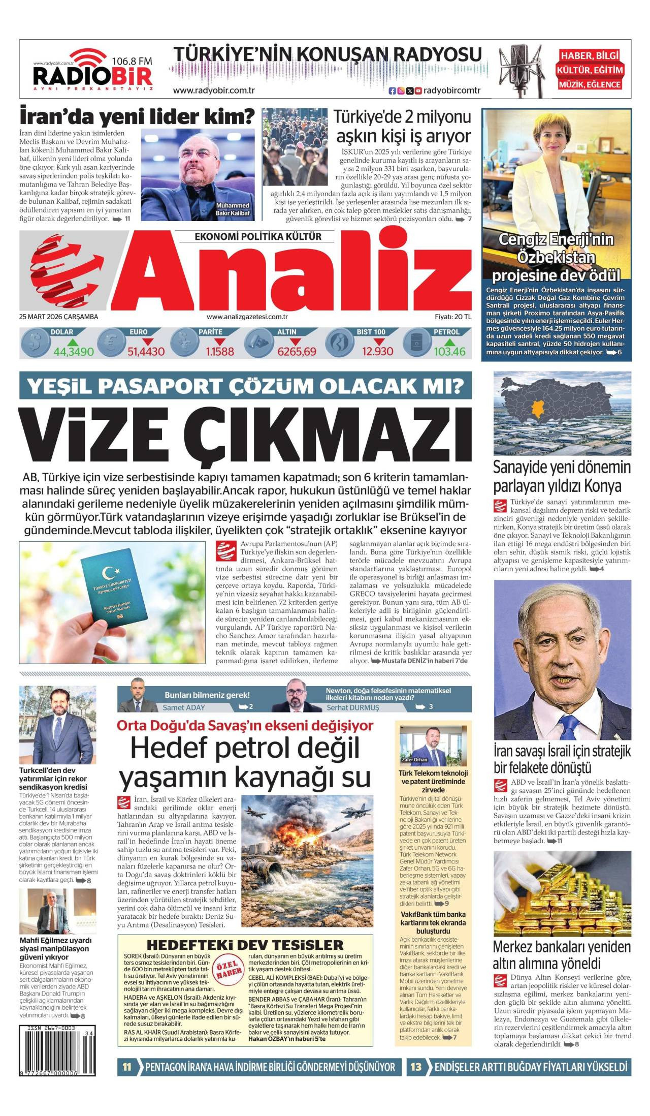 Analiz Gazetesi Gazete Manşeti