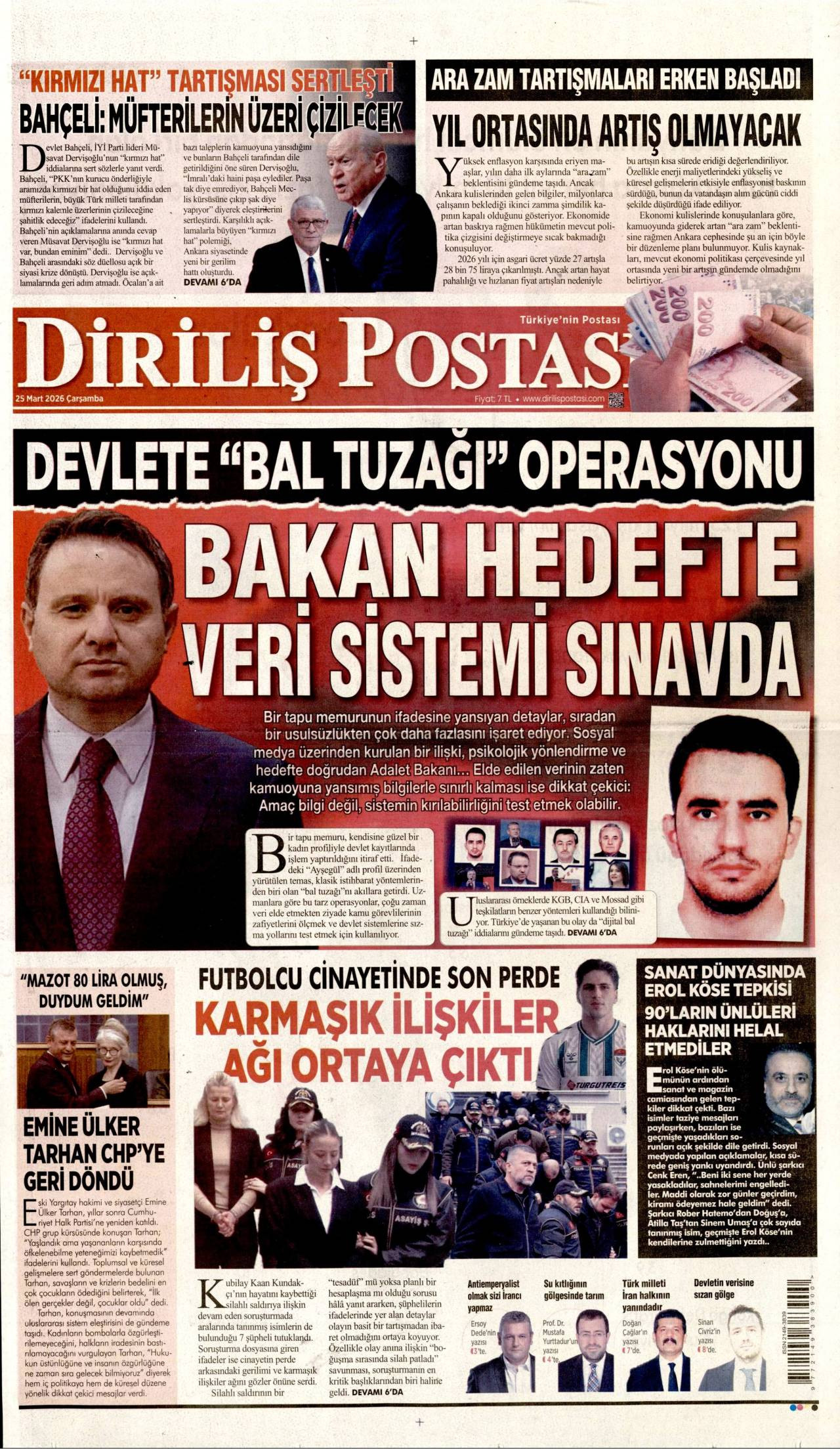 Diriliş Postası Gazetesi Gazete Manşeti