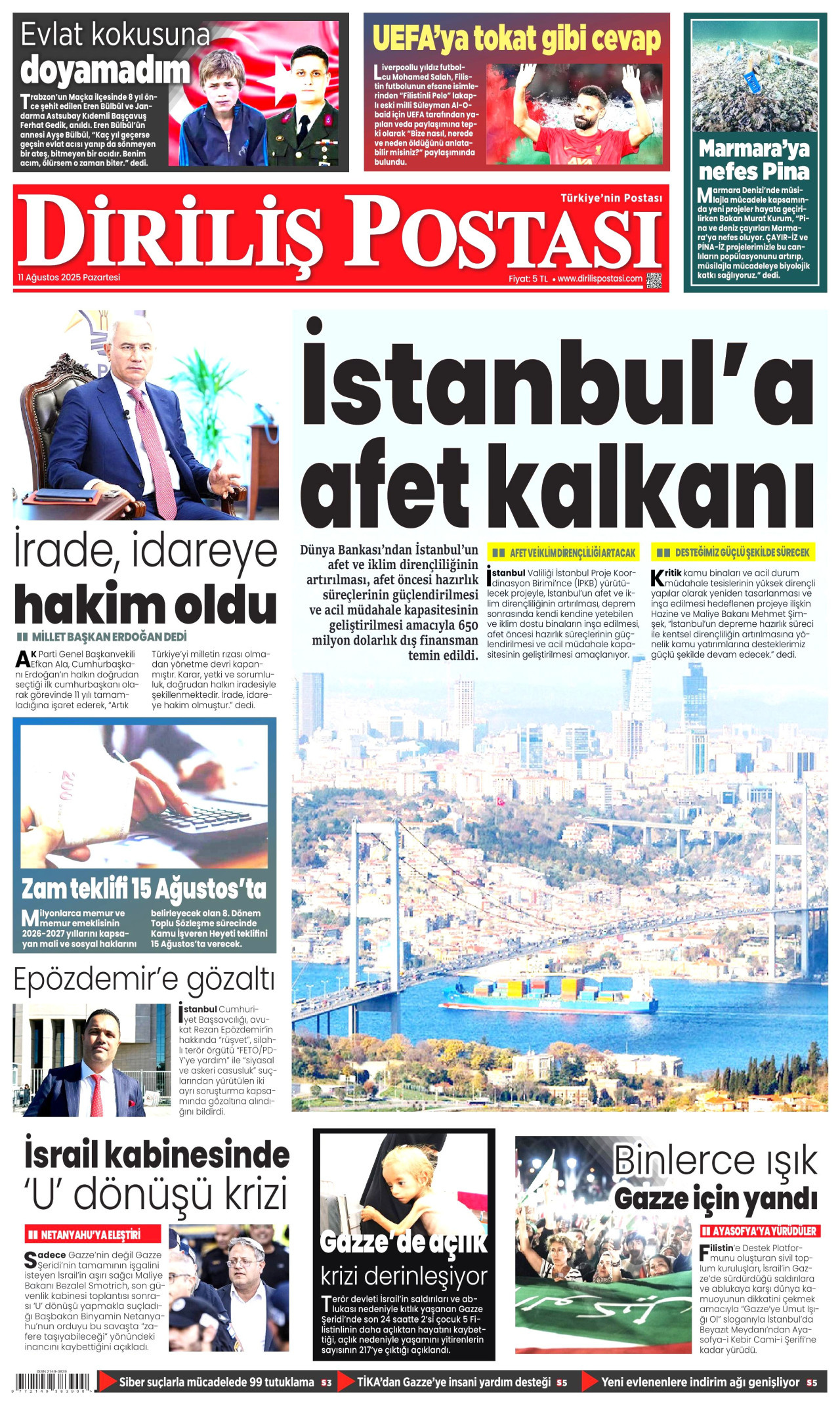 DİRİLİŞ POSTASI Gazete Manşeti