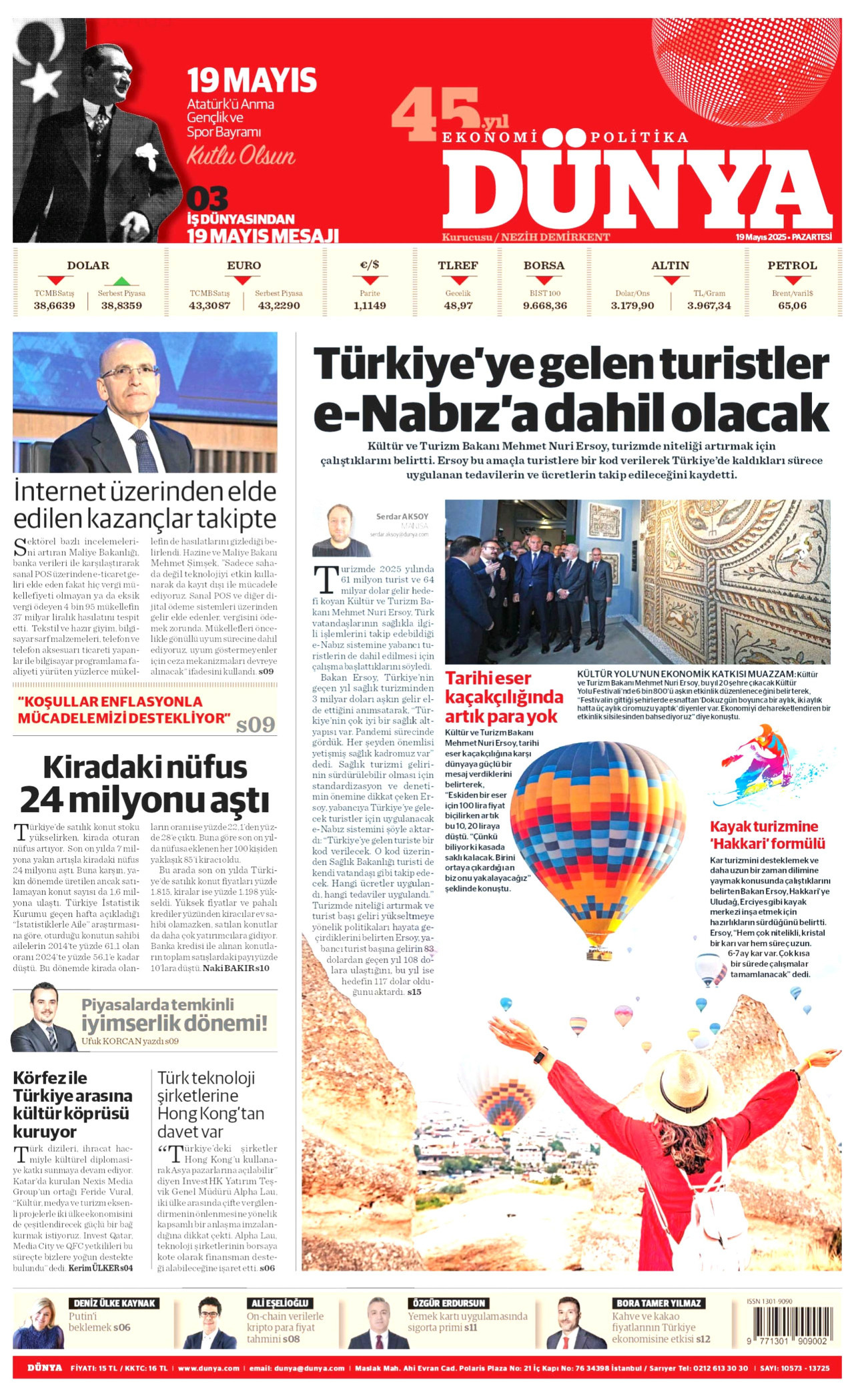 DÜNYA Gazete Manşeti