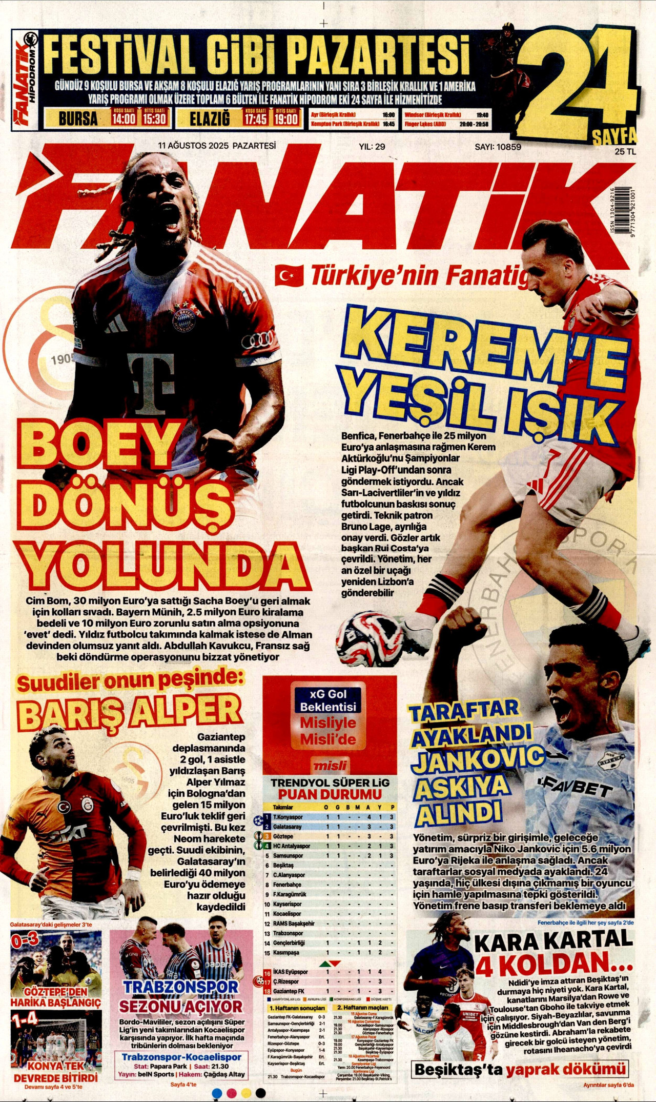 FANATİK Gazete Manşeti